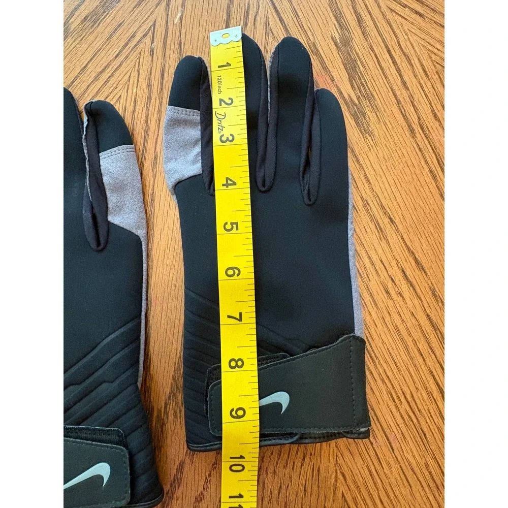Nike Athletic Training Gloves Black Grey Suede Palm Mens XL‎ Adjustable Strap